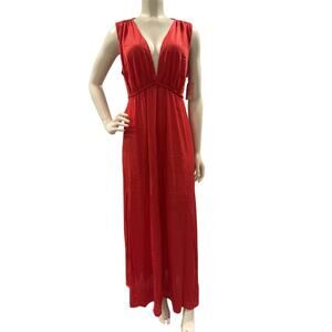 Deadstock VTG Vanity Fair Glisanda Nightgown Sz 40 Vixen Red Nylon Romantic
